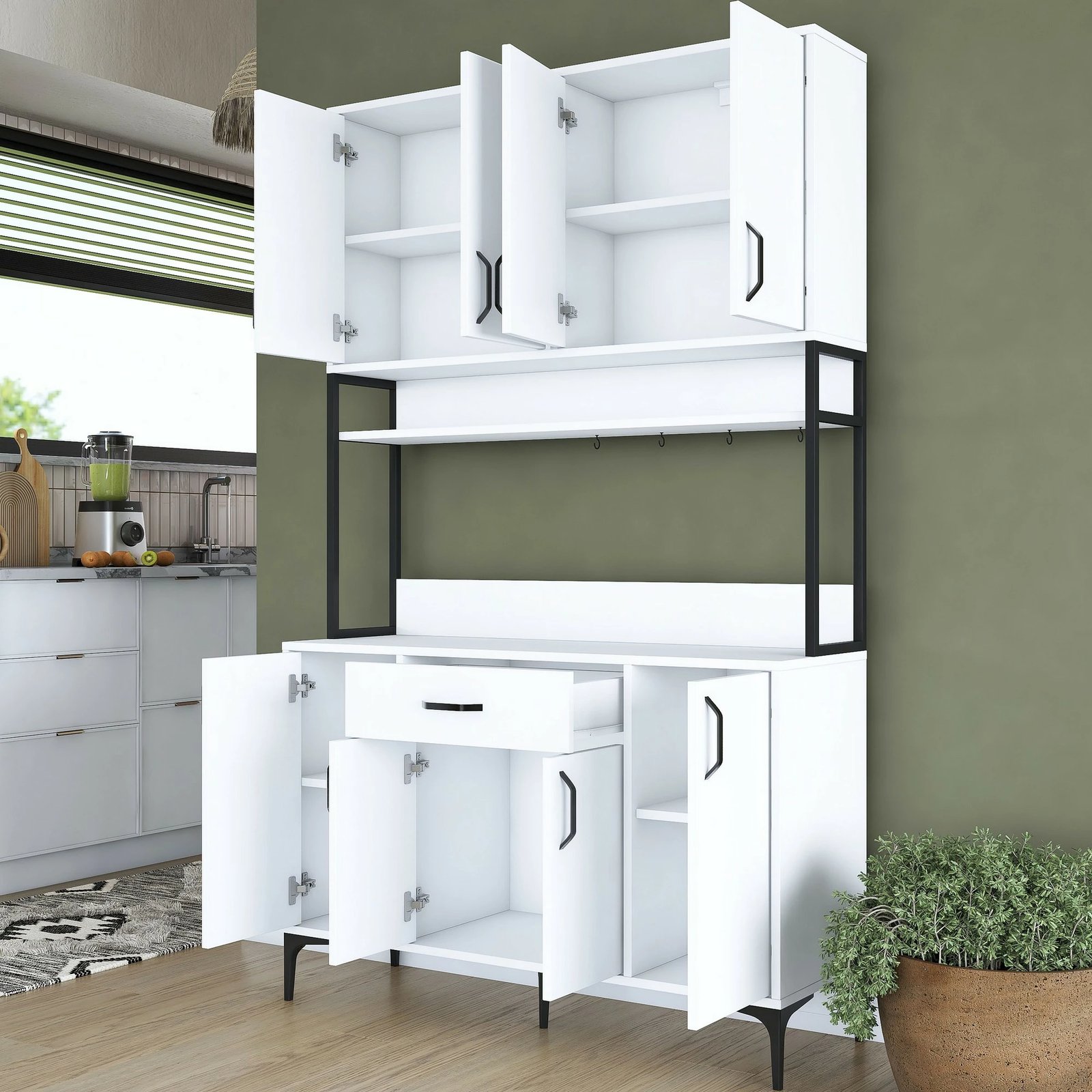 Dollap shumëpërdorimësh, ngjyrë e bardhë, JE127-2984