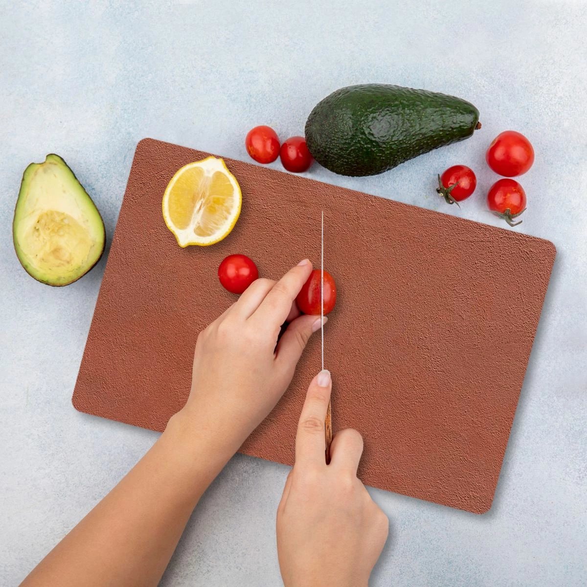 Dërrasë prerëse prej xhami të temperuar, Hermia, Ckt143 - 2535, shumëngjyrëshe, 25x35cm