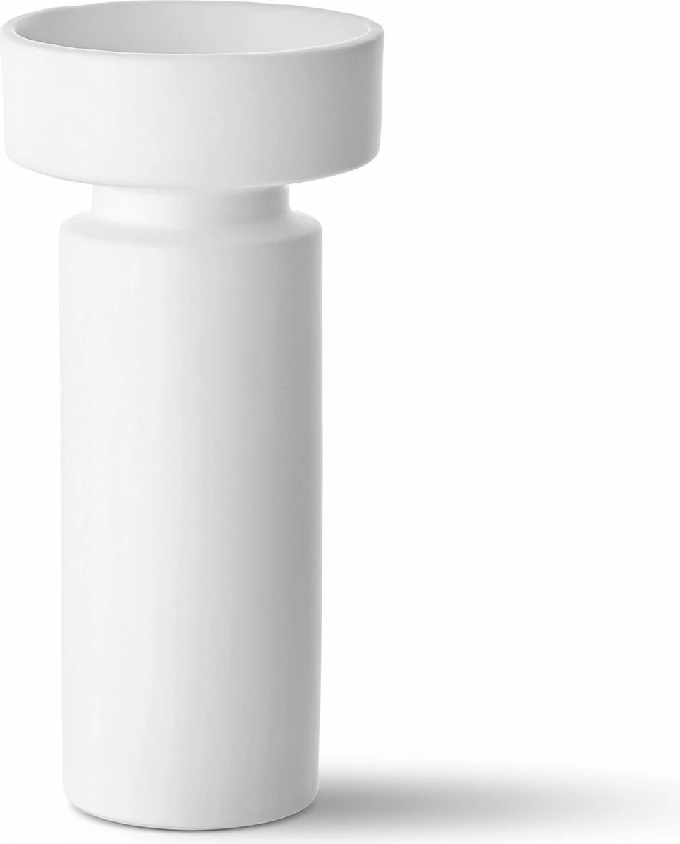 Qiri mbajtës prej qeramike, ngjyrë e bardhë, Aberto Design, DKR0467, 13x13x30cm