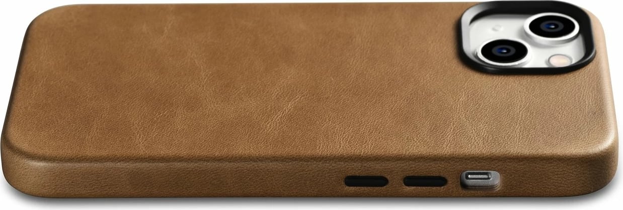 Mbështjellës iCarer Oil Wax Premium Leather Case për iPhone 14 Plus me MagSafe, Kafe