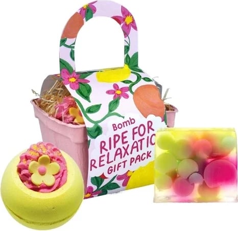 Set dhuratë për trup Bomb Cosmetics Ripe for Relaxation për femra, 2 copë