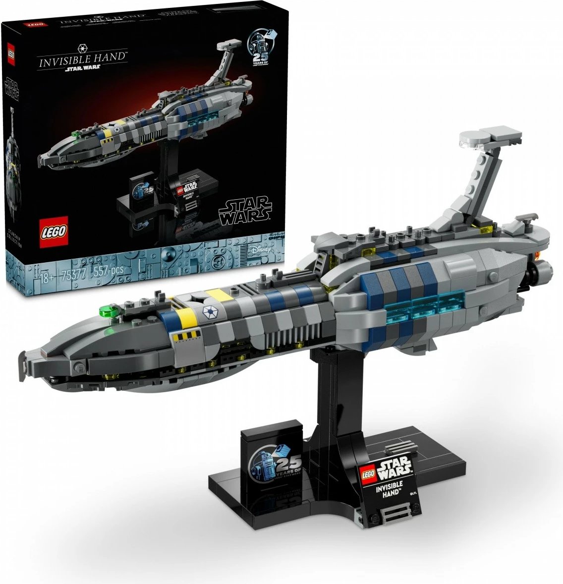Set ndërtimi LEGO Star Wars 75377 Invisible Hand, 557 pjesë