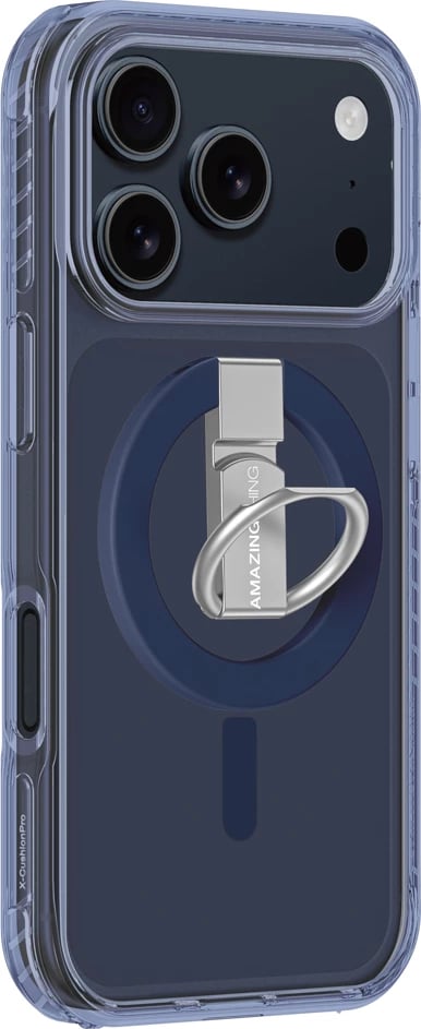 Mbështjellës AmazingThing Titan Pro Grip Ring Set për iPhone 17 Pro, MagSafe, Blu