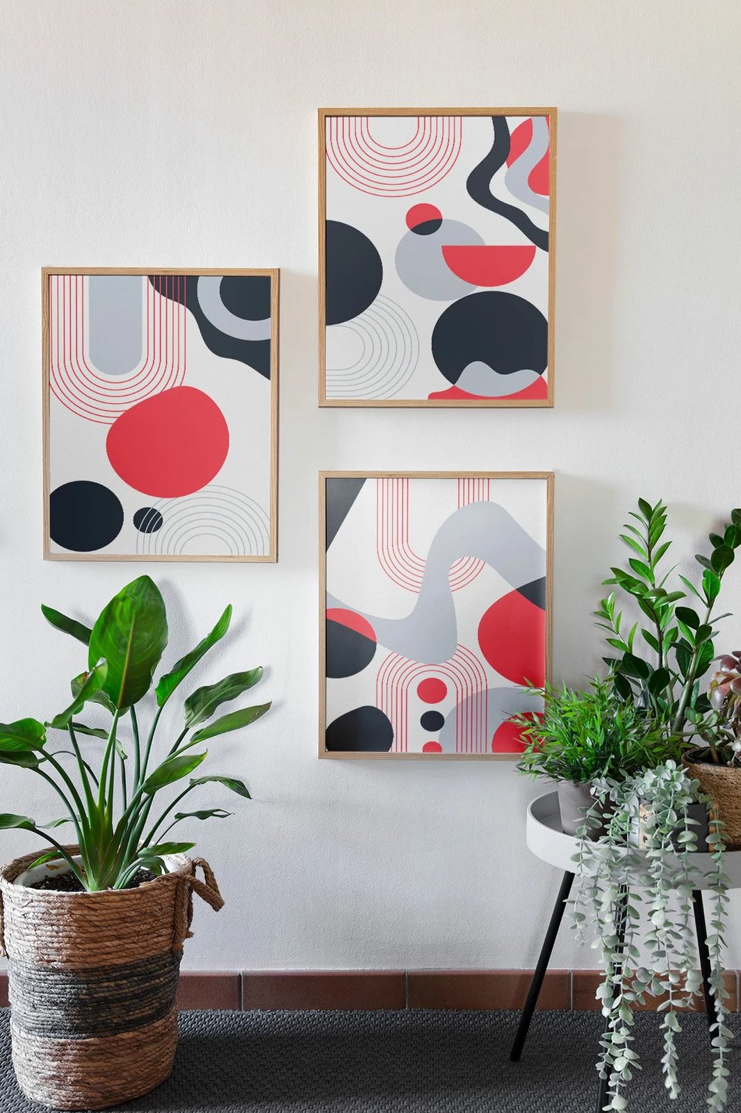 Pikturë dekorative me kornizë (3 copë), Wallity, Ersydata12-5070