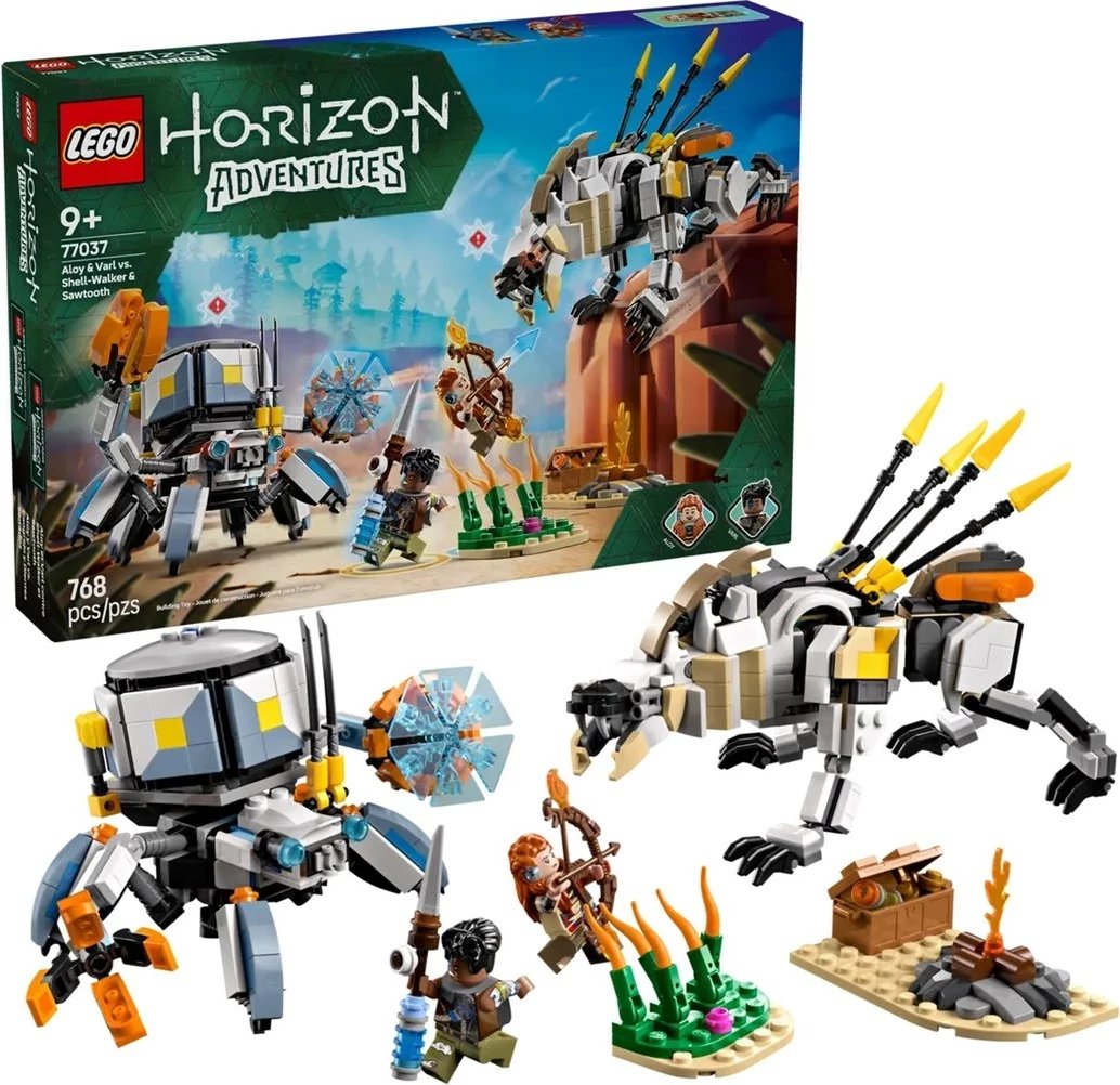 Set LEGO Horizon 77037 Aloy & Varl kundër Shell-Walker & Sawtooth
