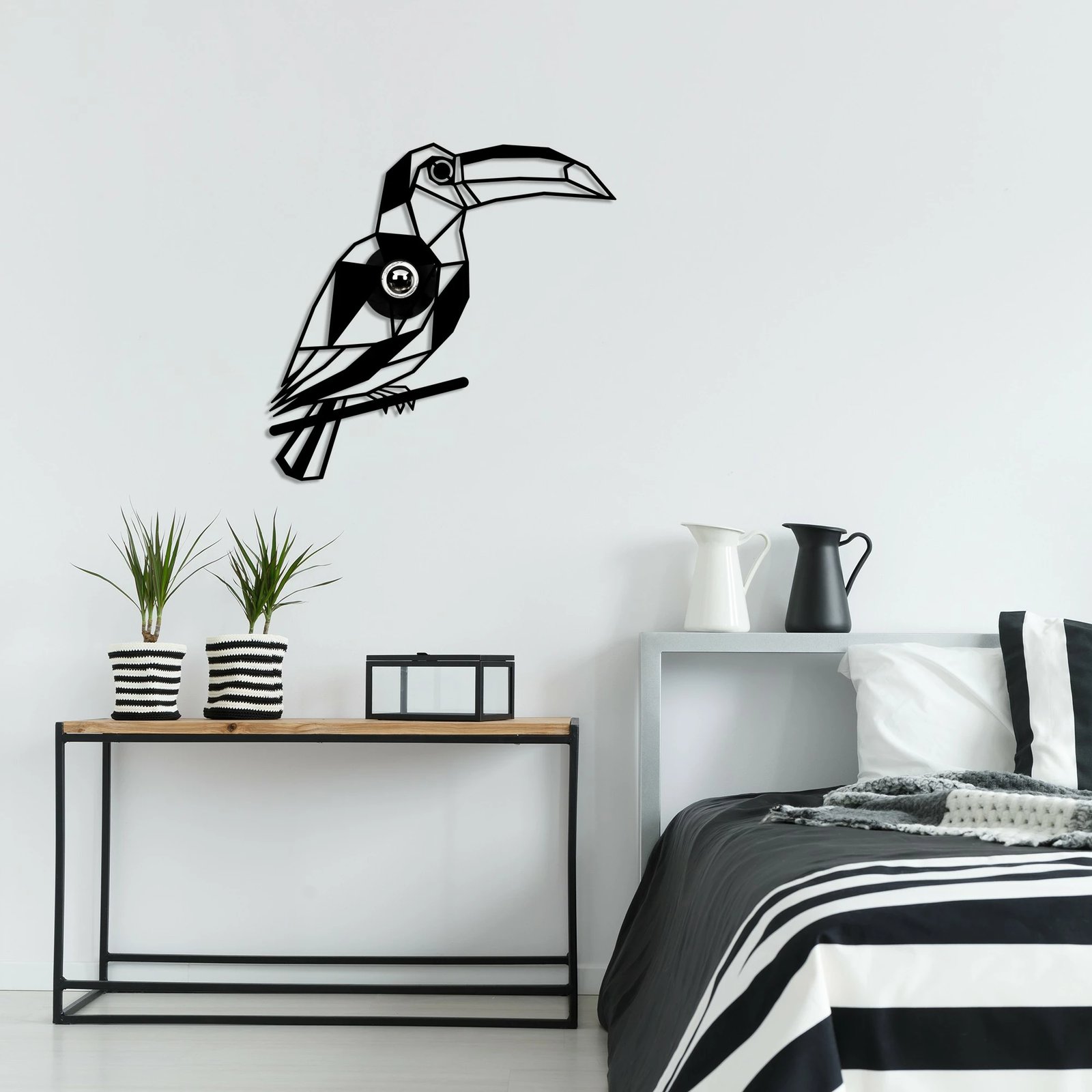 Llambë muri Opviq, model W-057, ngjyrë e zezë, dizajn kafshe, 50x12x49cm