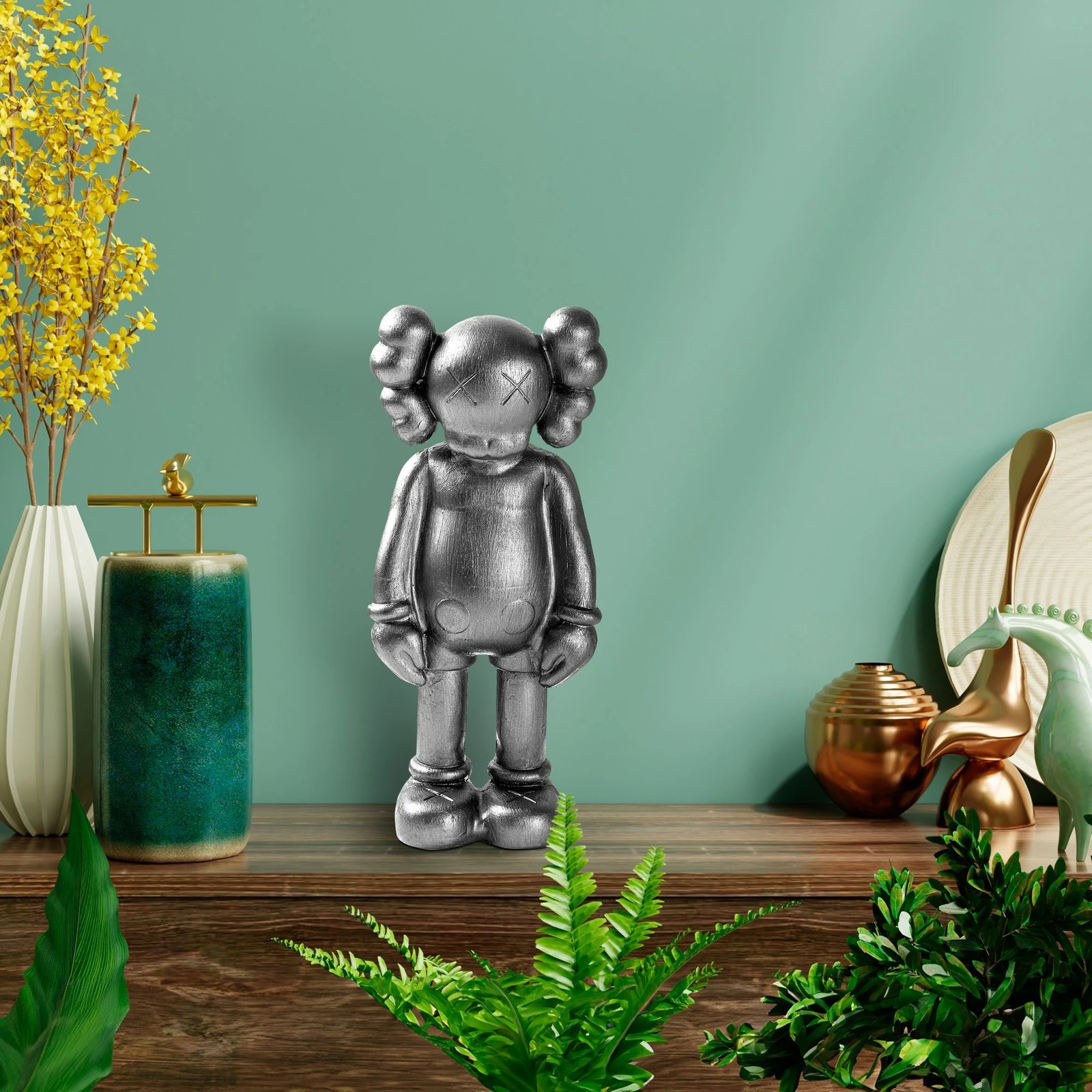 Objekt dekorativ Aberto Design, Yak-051-B, ngjyrë argjendi Objekt dekorativ Aberto Design, Yak-051-B, ngjyrë argjendi