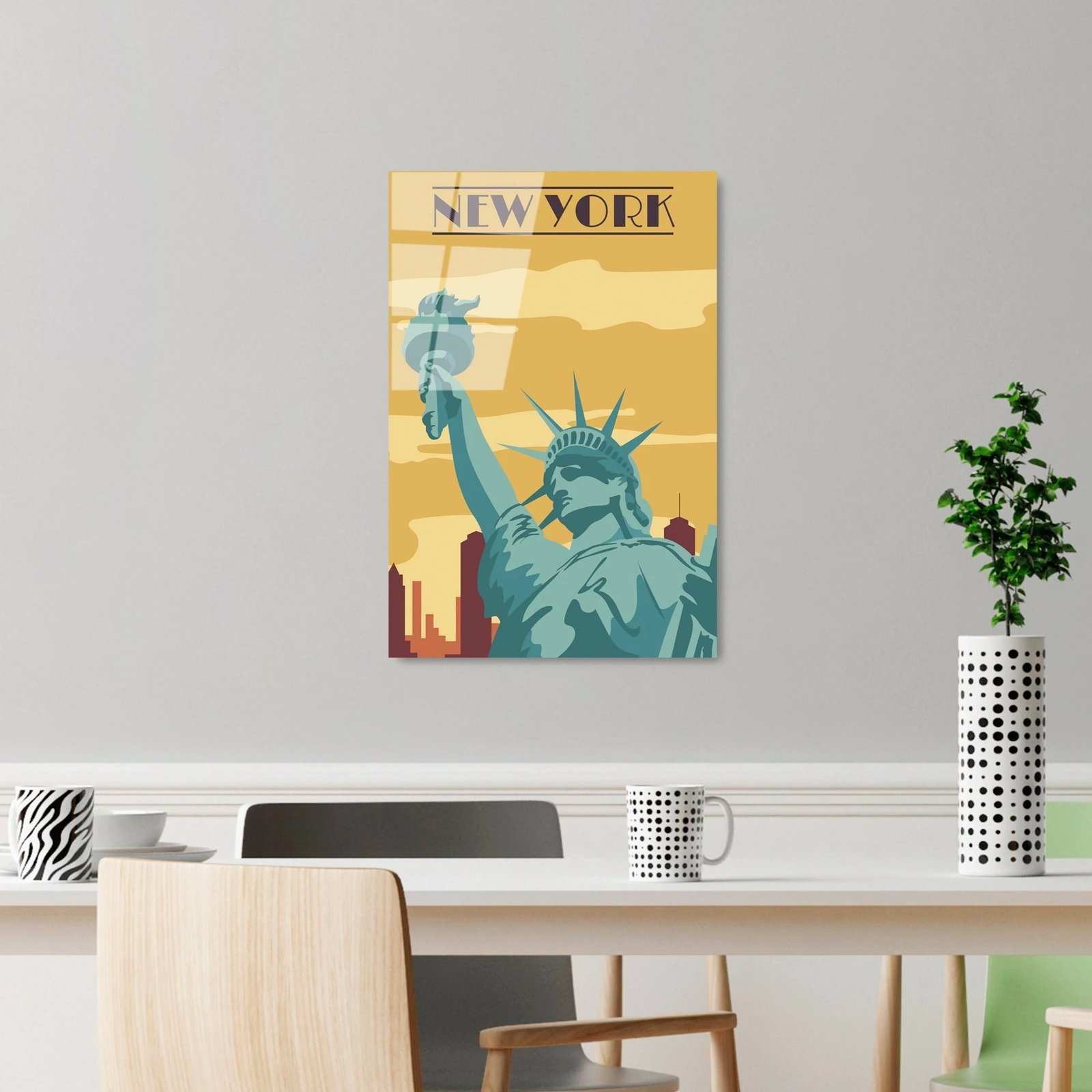 Pikturë dekorative prej xhami të temperuar, Wallity UV-1027, 30x45cm