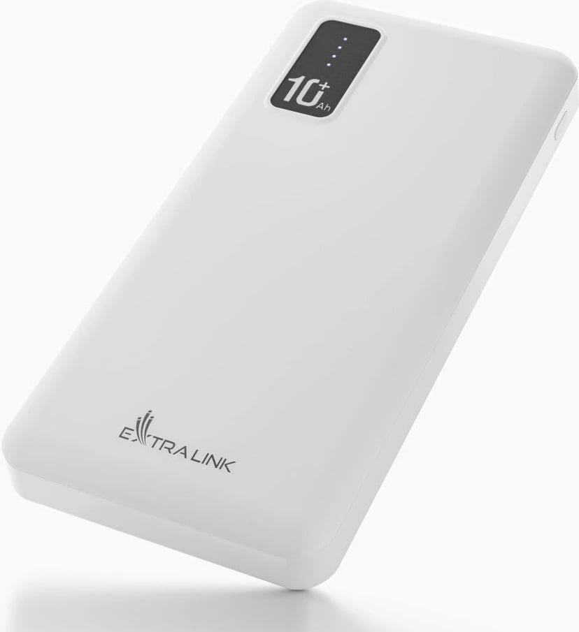 Powerbank Extralink EPB-098W, 10000 mAh, Bardhë