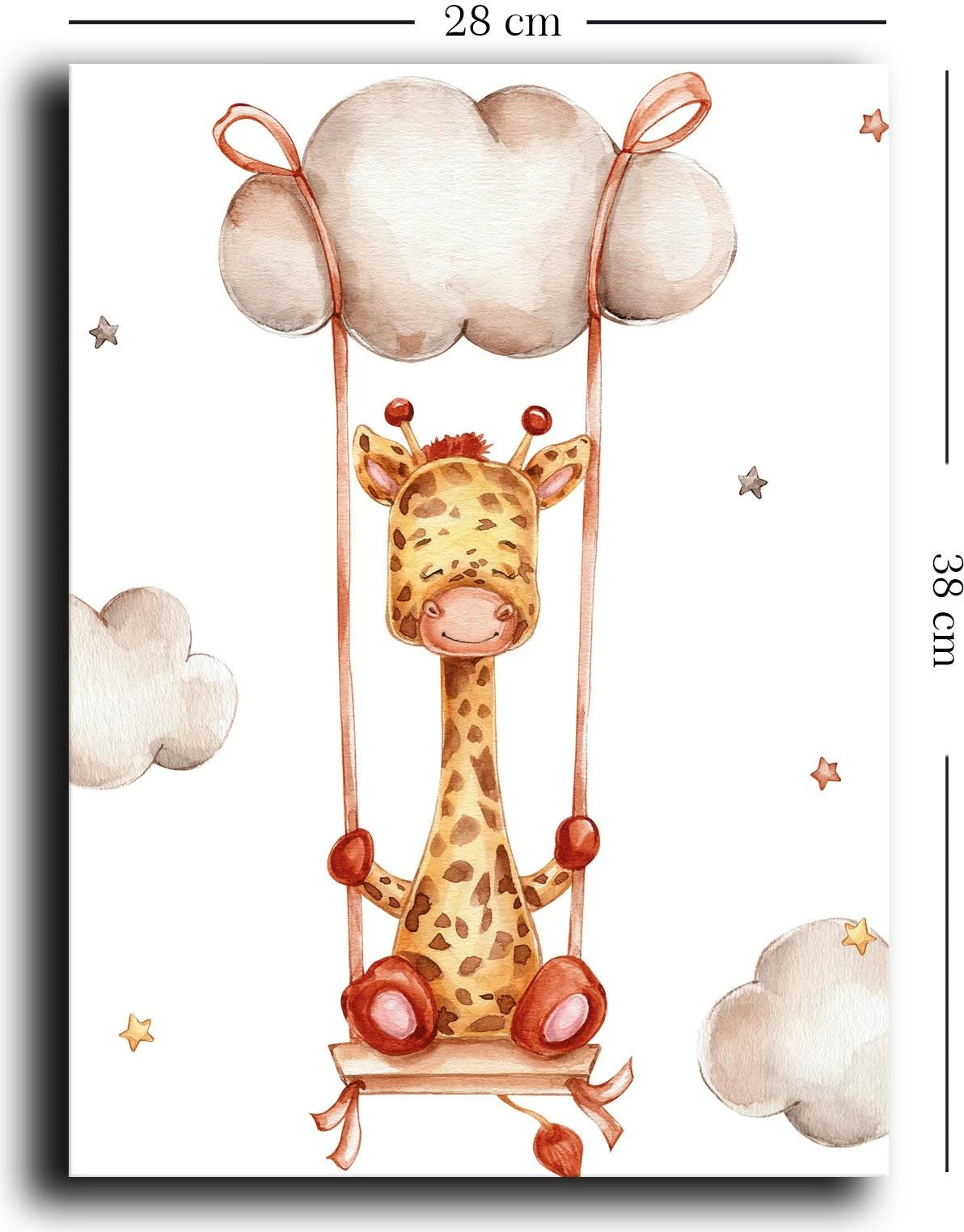 Pikturë dekorative në kanavacë, ngjyra portokalli dhe e bardhë, Wallity 2838COC-007, 28x38cm