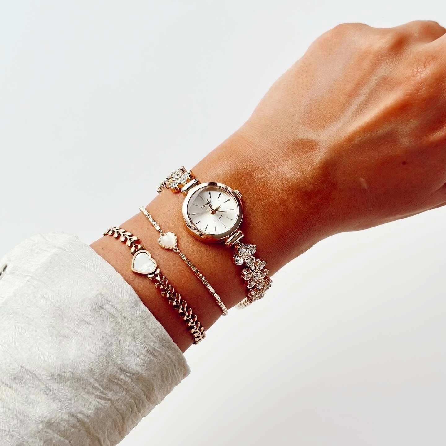 Orë dore për gra, ngjyrë ari dhe e bardhë, Jumeon Ovein