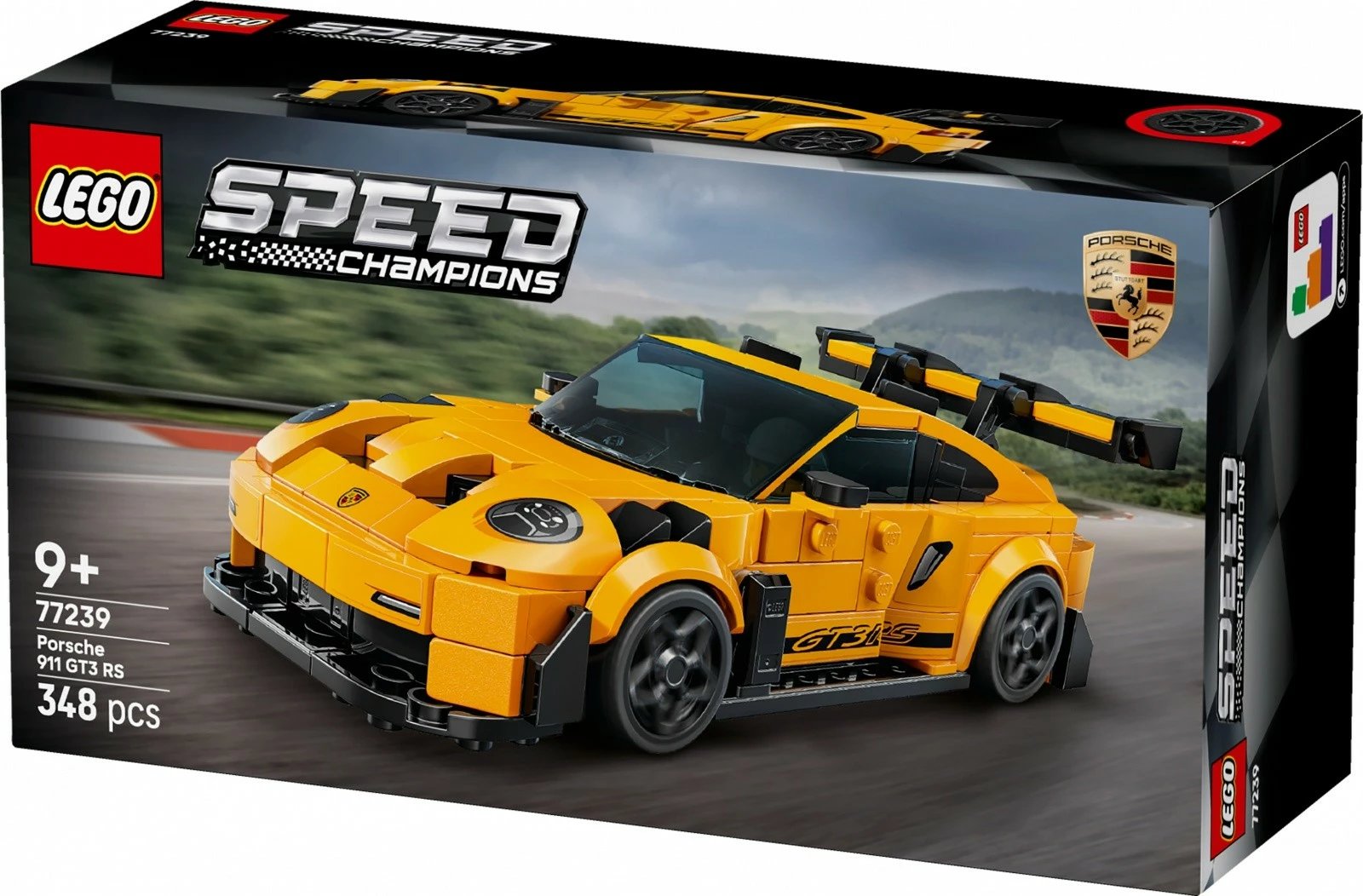 Set ndërtimi LEGO Speed Champions Porsche 911 GT3 RS, 348 pjesë, e verdhë