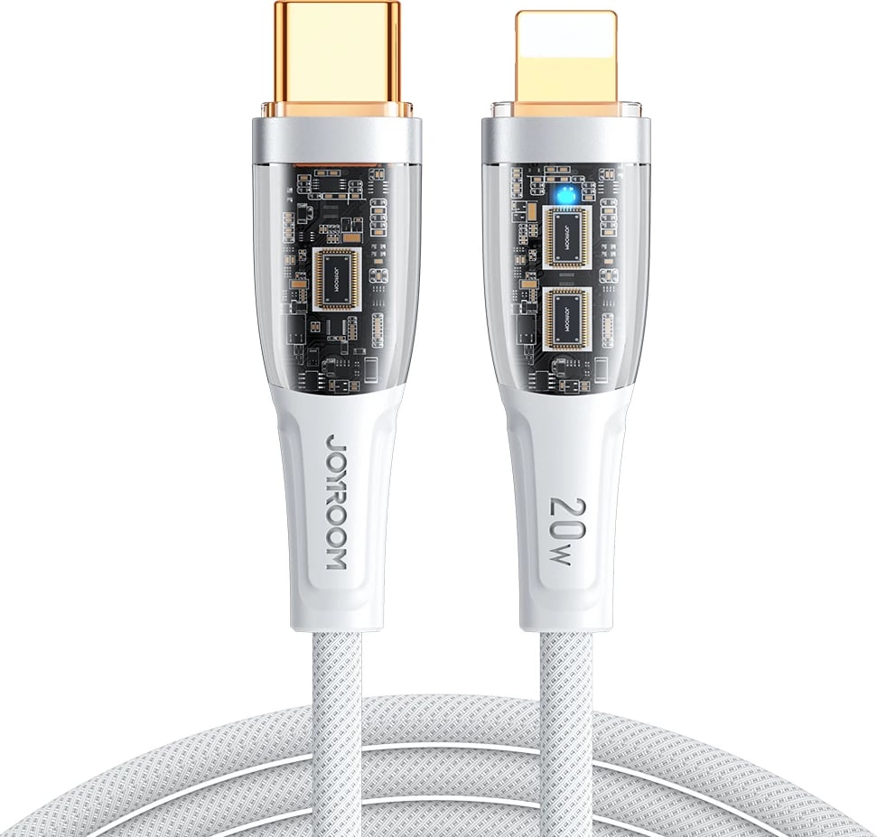 Kabllo Joyroom Star-Cloud Series A3 USB-C në Lightning, 1.2m, 20W, Bardhë