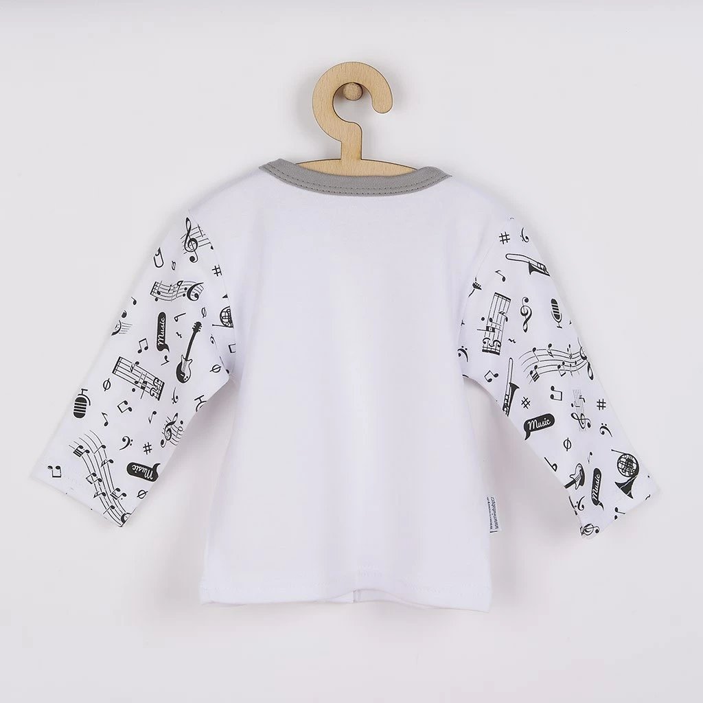 xhaketë bebe pambuku, NEW BABY Music, masa 74 (6-9m), e bardhë