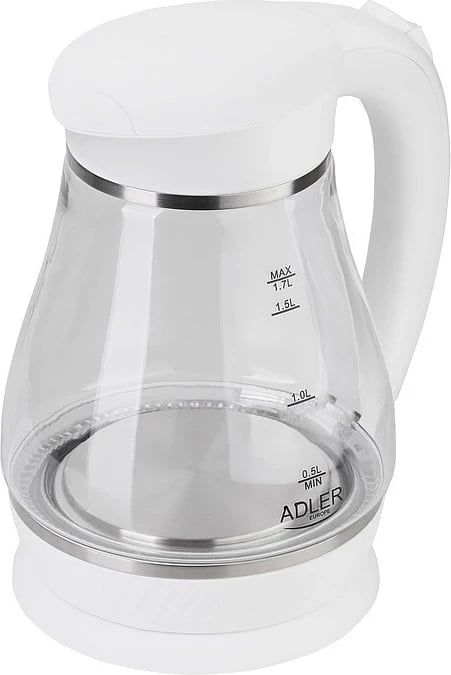 Çajnik elektrik Adler AD 1274 B, 1.7 L, Bardhë, Transparent