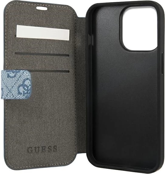 Mbështjellës Guess 4G Stripe për iPhone 13 Pro / 13 6.1", Blu