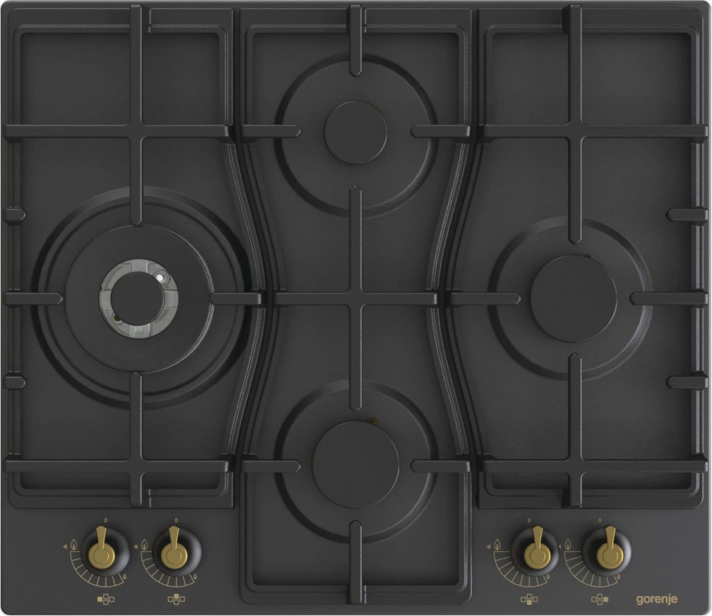 Sobë gazi Gorenje GW6D42CLB, 4 zona, e zezë