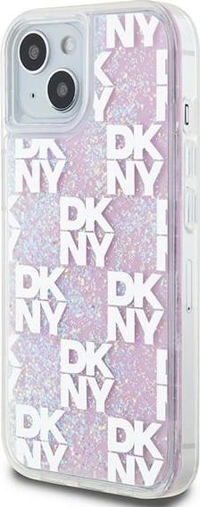 Mbështjellës DKNY Liquid Glitter Multilogo për iPhone 15/14/13, Rozë