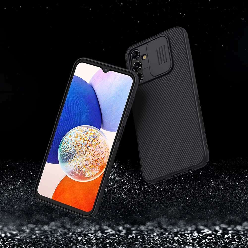Mbështjellës Nillkin CamShield Case për Samsung Galaxy A14 5G / Galaxy A14, me kapak kamere, Kaltër