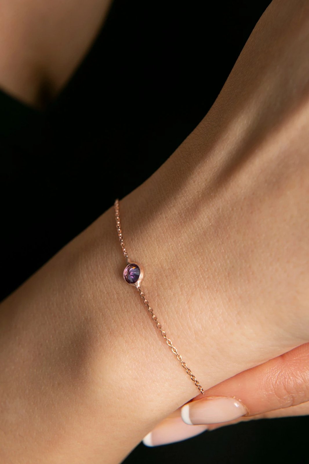 Byzylyk argjendi, ngjyrë rozë e artë, Elika Silver, TFNY65178