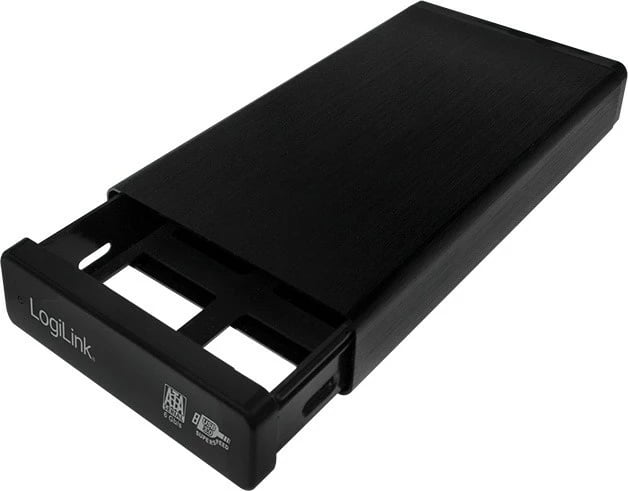 Kasë e jashtme LogiLink UA0284 për HDD 3.5", SATA, USB 3.0, Alumini, e zezë