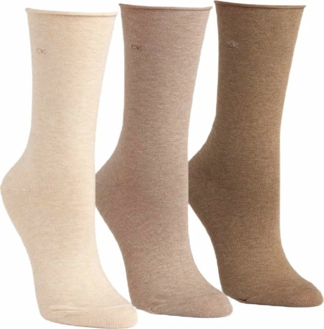 Çorape për femra Calvin Klein, ngjyrë krem