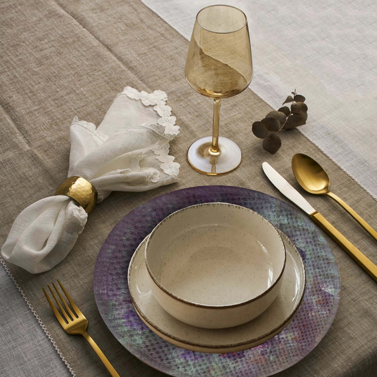 Set nënshtrues tavoline Hermia Concept, shumëngjyrësh, 2825Supla, 4 copë