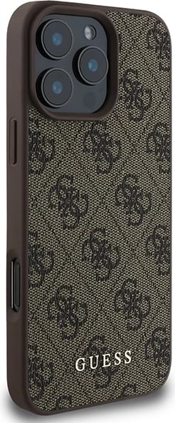 Mbështjellës Guess 4G Classic për iPhone 16 Pro Max, Kafe