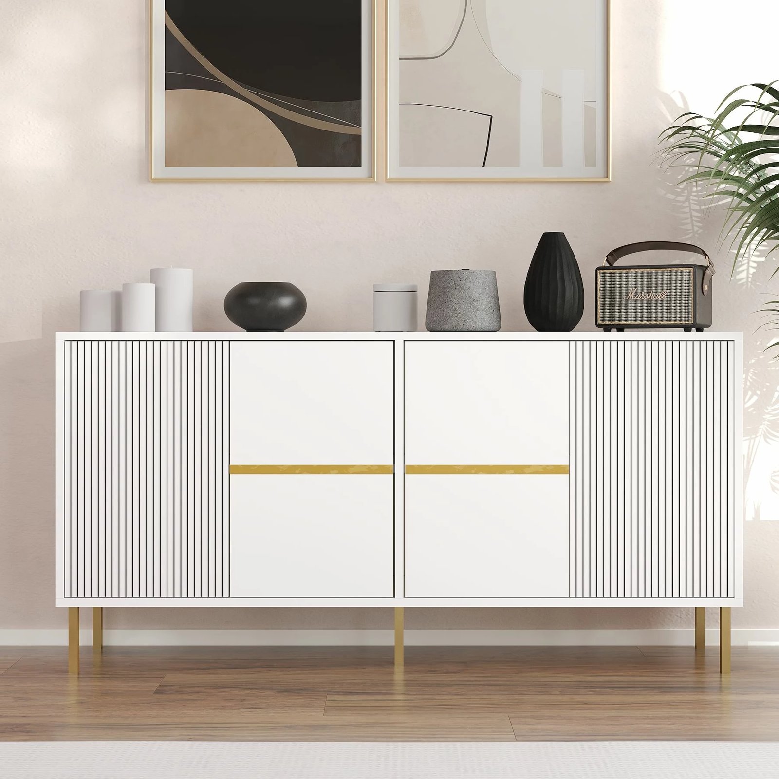 Konsol Skye Decor, e bardhë, Nedara