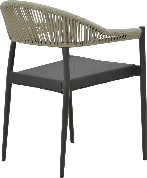 Set tavoline me dy karrige për terasë Kliton-Elation, alumin, ngjyrë antracit, 80x80x74cm