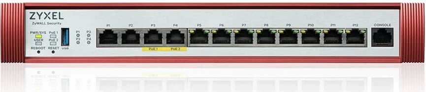 Firewall ZyXEL USG FLEX 500H, 10 Gbit/s, Wired, i kuq