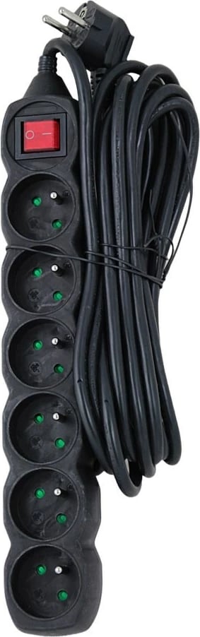 Shtrirës rryme Esperanza ELK219K, 6 dalje, 5 m, i zi