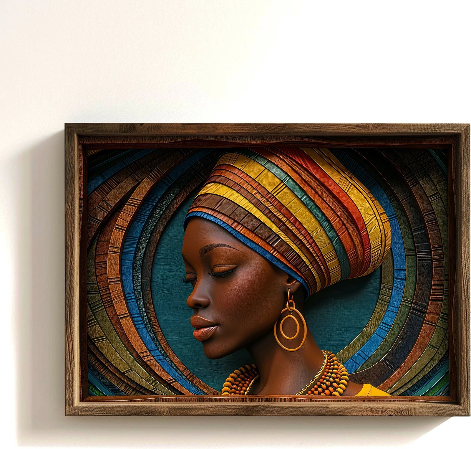 Pikturë dekorative me kornizë MDF, Wallity, TUN122-XL, shumëngjyrëshe, 50x70x3.5cm