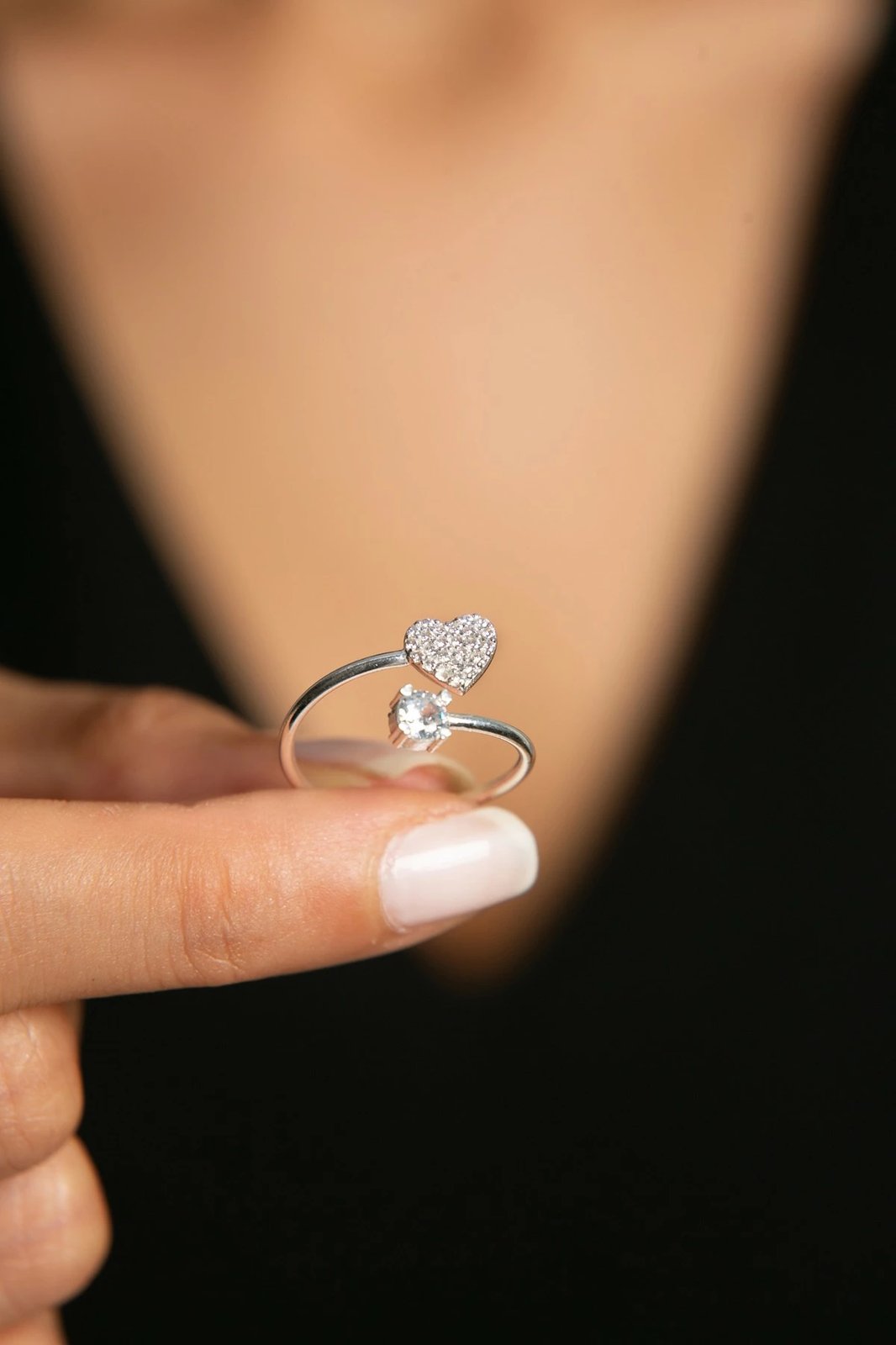 Unazë argjendi Elika, e argjendtë, FA182542