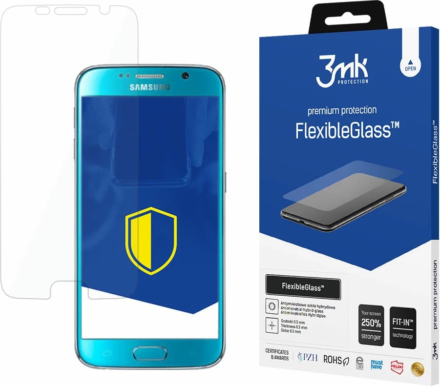 Xham mbrojtës hibrid 3mk FlexibleGlass për Samsung Galaxy S6