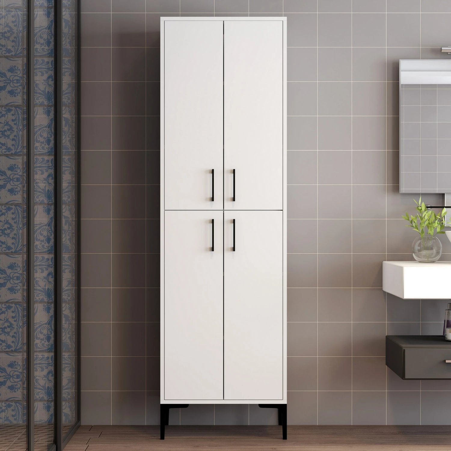 Dollap shumëpërdorimësh Berlin A, i bardhë