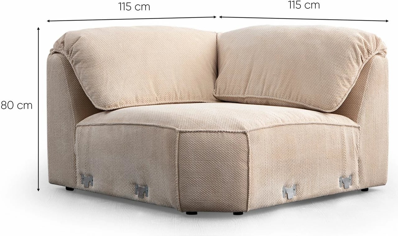 Këndare Flamingo, krem dhe portokalli, Atelier del Sofa, (L1+O1+C+O2+1.5R)