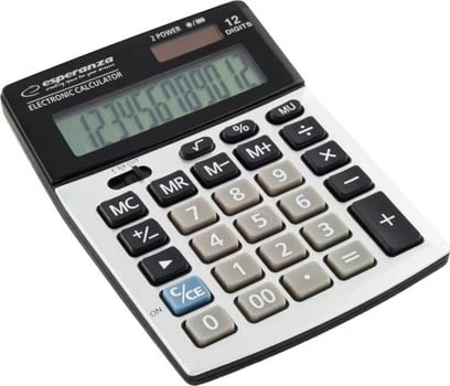 Kalkulator Esperanza ECL102, i zi/argjend