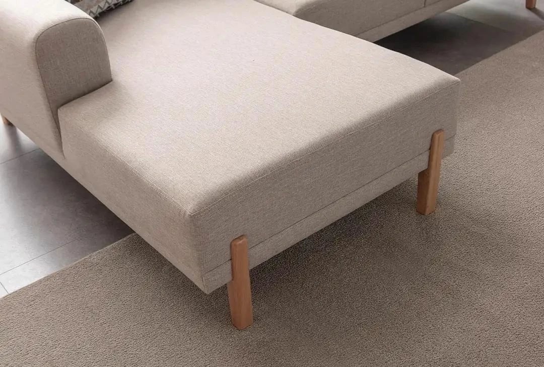 Kënd-sofë krevati Atelier del Sofa, mocha relax majtas, krem