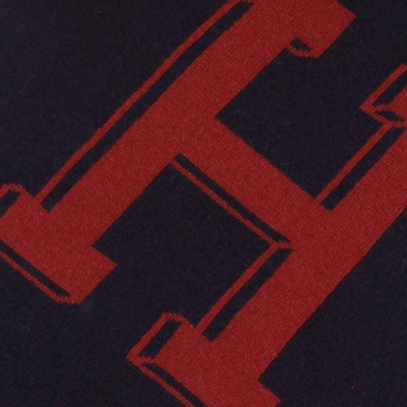 Shall për meshkuj Tommy Hilfiger, në ngjyrë të kuqe dhe blu të errët