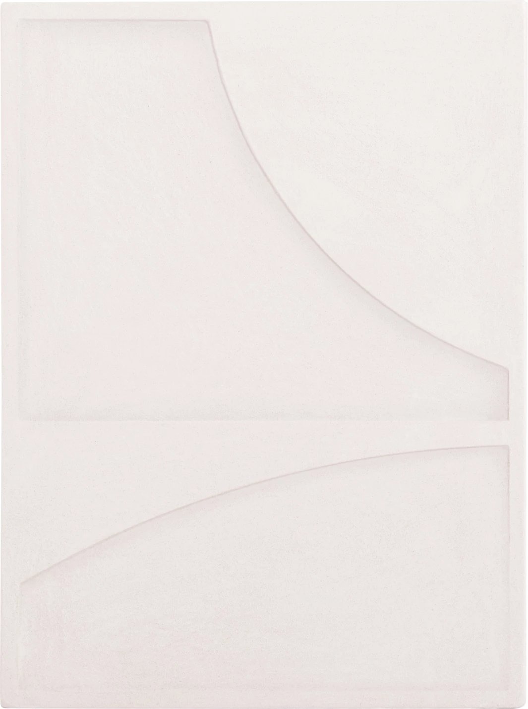 Panel dekorativ për mur, seri Santorini, MDF, ngjyrë e bardhë e zbehtë, FH4509, 60x4x80 cm