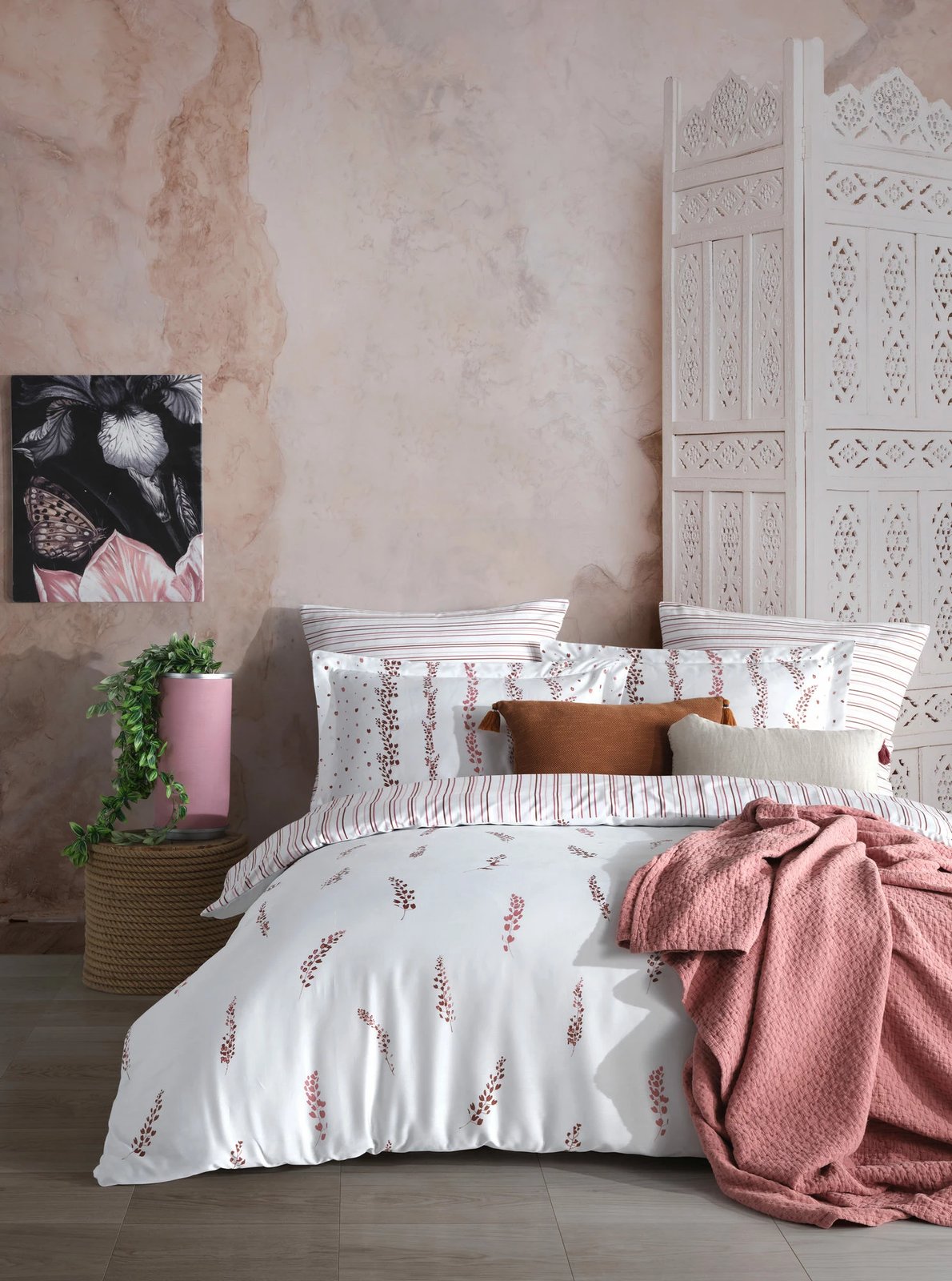 Set mbulesë jorgani njëpersonësh satin, L'essentiel, Kilyos, rozë