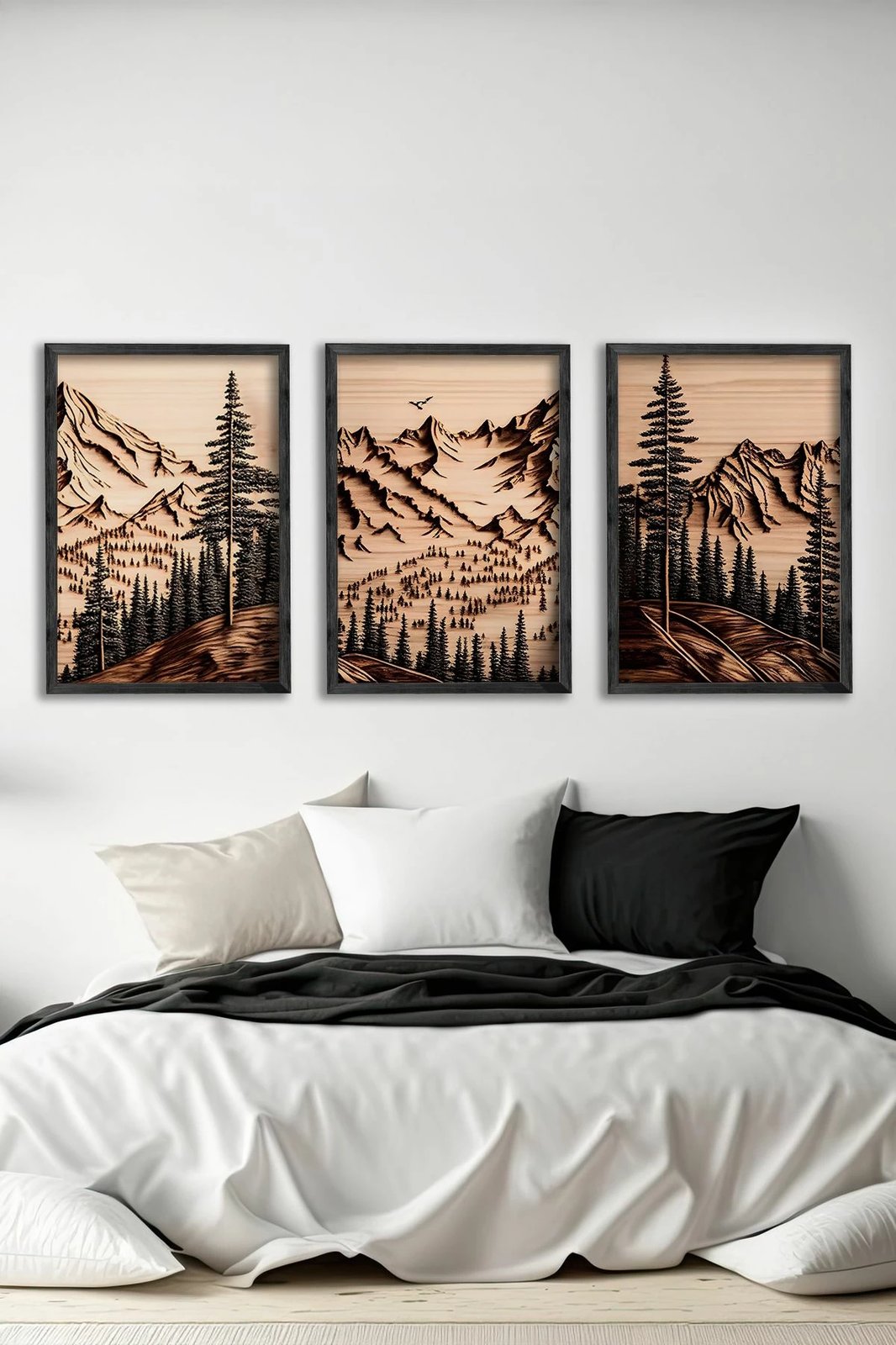 Pikturë dekorative me kornizë (3 copë), Wallity, Ersy3Syhcrv33