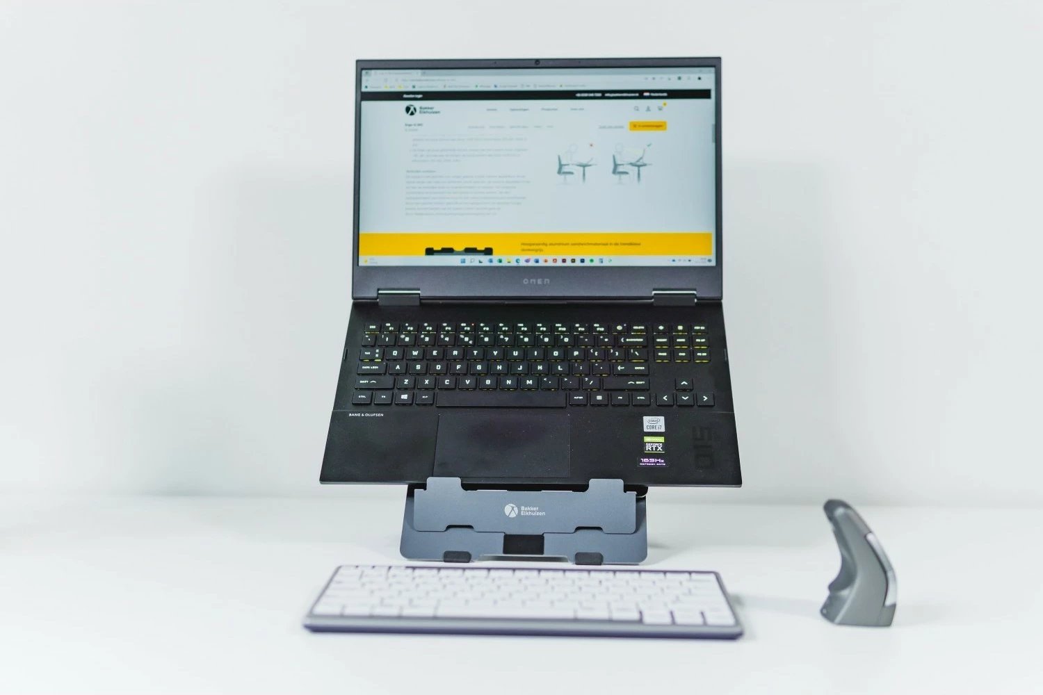 Mbajtës laptop/tablet BakkerElkhuizen FlexTop 170, dark grey