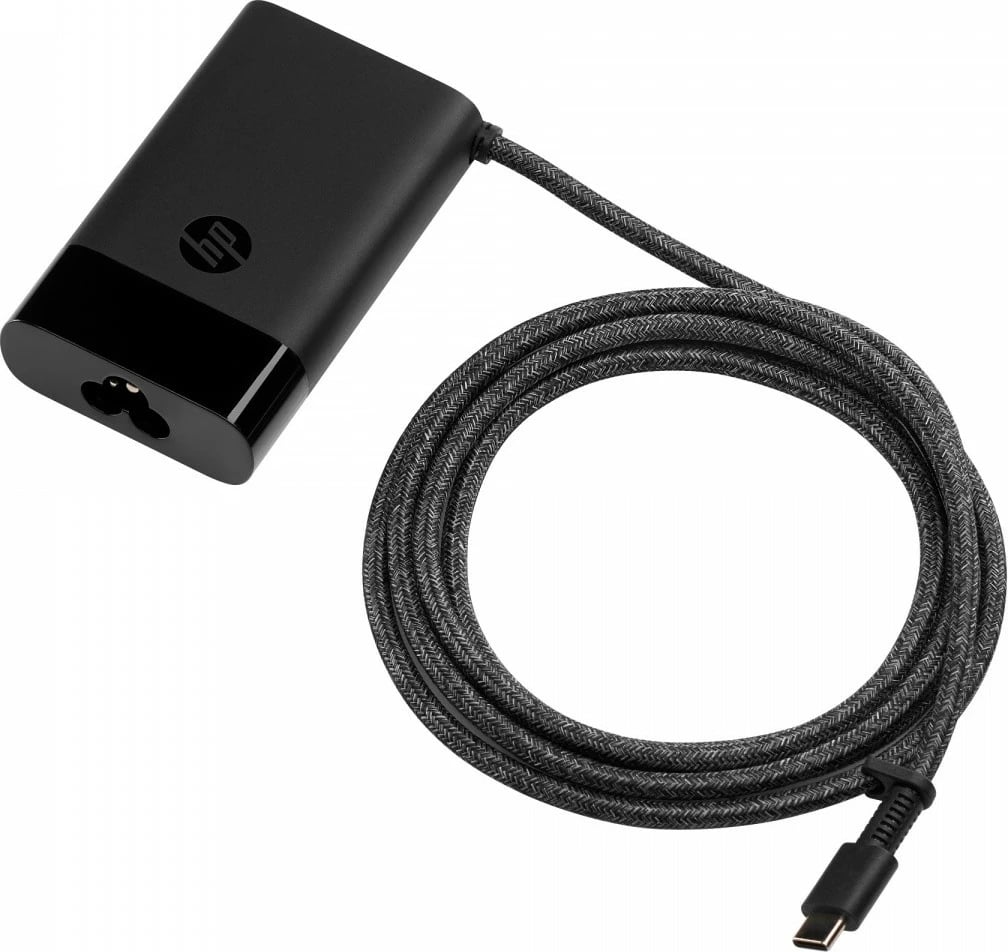 Karikues USB-C për laptop, HP 671R2AA, 65W, me kabllo, i zi