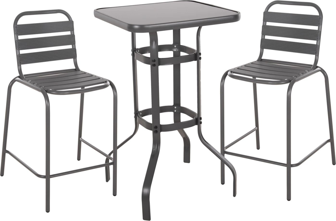 Set lounge për jashtë 3 pjesë Laura FH21054 gri metal & alumin