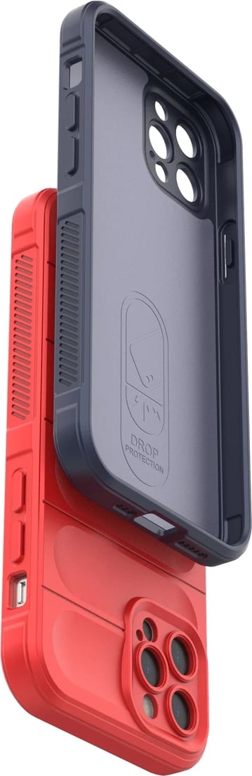 Mbështjellës Hurtel Magic Shield Case për iPhone 12 Pro, fleksibil, i blinduar, i kuq