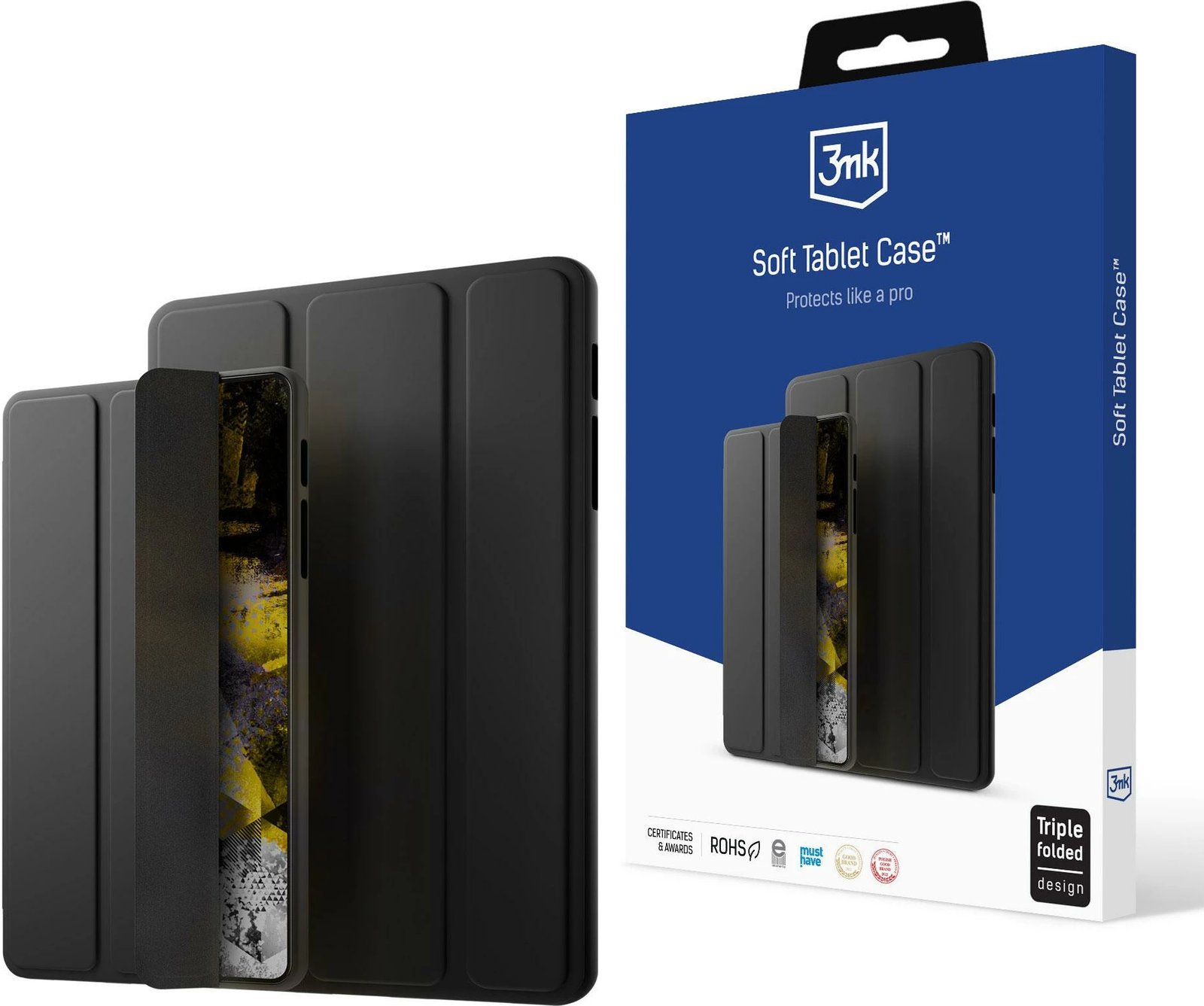 Mbështjellës tablet 3mk Protection Soft Tablet Case për iPad Pro 11"/12", i zi