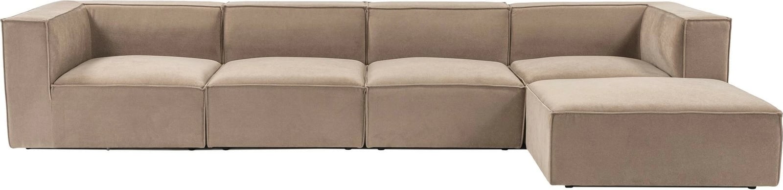 Kënd-sofë Sora me pouffe, ngjyrë kapuçino, Atelier del Sofa Kënd-sofë Sora me pouffe, ngjyrë kapuçino, Atelier del Sofa