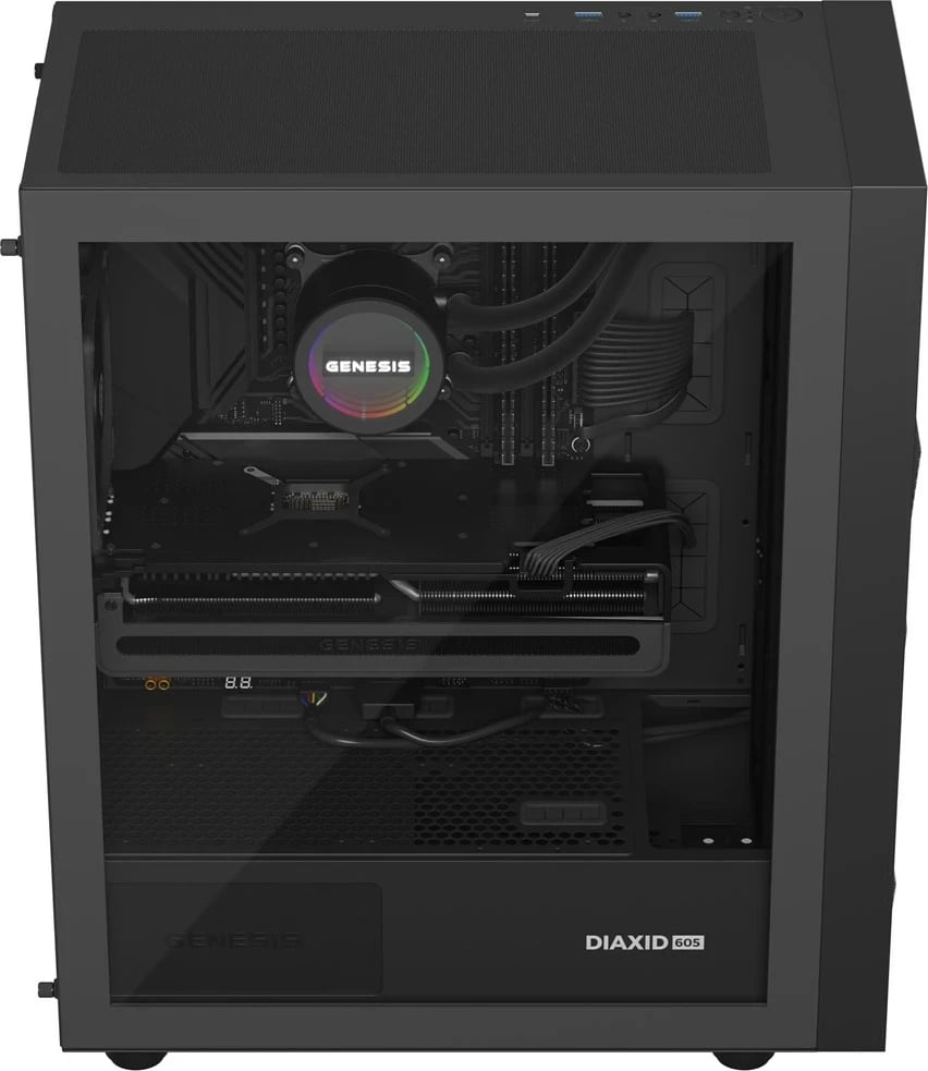 Kasë ftohëse me ujë GENESIS NLG-2320, 3 ventilatorë, e zezë